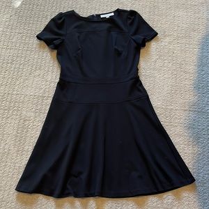 Ann Taylor Loft size 4 black dress. Short sleeve. Knee length.
